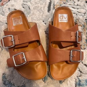 DV by Dolce Vita Brown Platform Carther Sandals